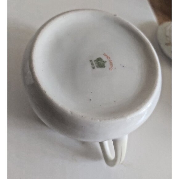 Nippon Hand-Painted Floral with Gold Trim Sugar Bowl & Creamer Set - Picture 11 of 13